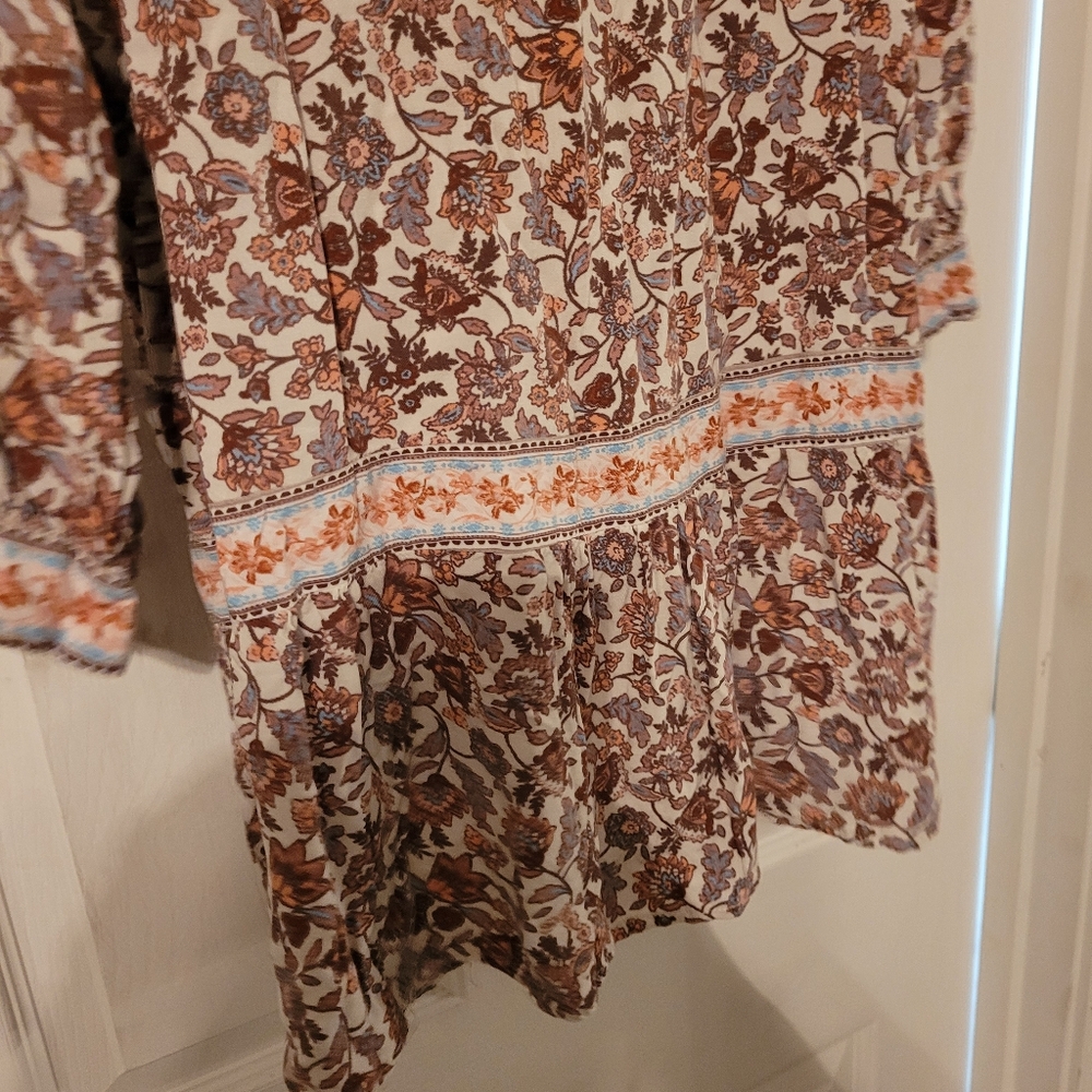 Cato Floral V-Neck Long Sleeve Dress Size Large - Picture 4 of 9